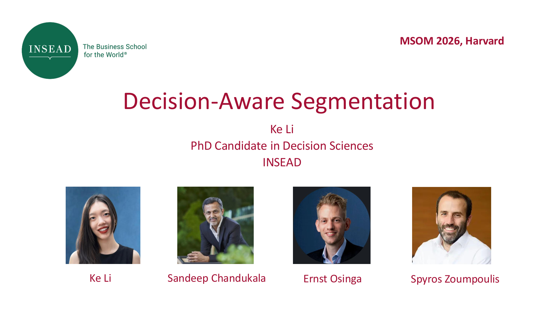 Decision-Aware Segmentation presentation preview